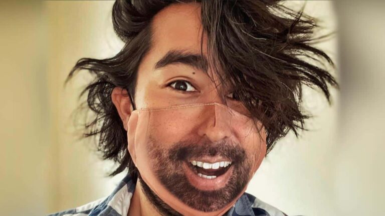 Cubrebocas con tu cara impresa, diseñado para desbloquear tu celular:  Face Id Mask